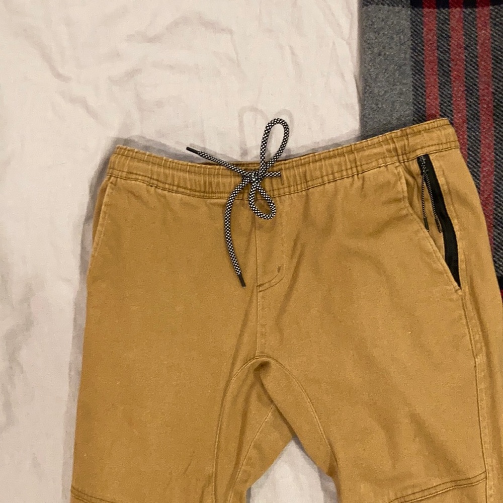 Brooklyn Cloth Tan Tobacco Twill Joggers M